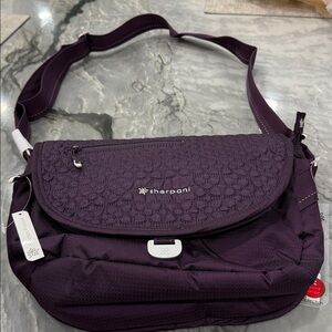 Sherpani Deep Purple Quilted Flap Shoulder Bag
